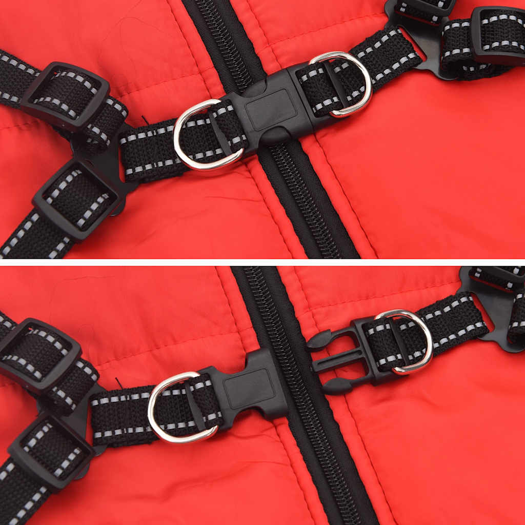 Hundemantel Hundejacke Hundeweste Mit Geschirr Wasserdicht Reflektierend Vidaxl