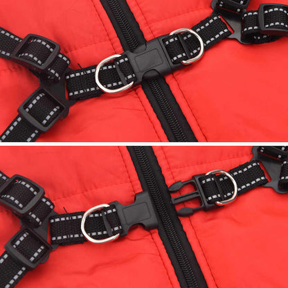 Hundemantel Hundejacke Hundeweste Mit Geschirr Wasserdicht Reflektierend Vidaxl