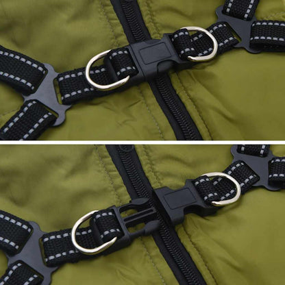 Hundemantel Hundejacke Hundeweste Mit Geschirr Wasserdicht Reflektierend Vidaxl